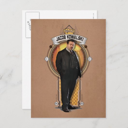 JACOB KOWALSKI™ Art Deco Panel Postkarte (Vorne/Hinten)