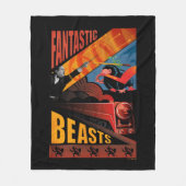 Jacob Kowalski Fantastische Bestien Vintage Poster Fleecedecke (Vorderseite)