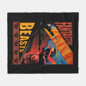 Jacob Kowalski Fantastische Bestien Vintage Poster Fleecedecke (Vorderseite (Horizontal))