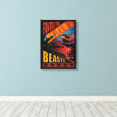 Jacob Kowalski Fantastische Bestien Vintage Poster Leinwanddruck (Insitu (Holzboden))