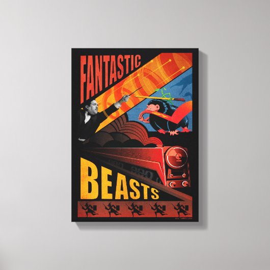 Jacob Kowalski Fantastische Bestien Vintage Poster Leinwanddruck (Vorderseite)