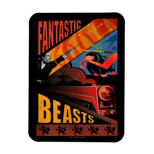 Jacob Kowalski Fantastische Bestien Vintage Poster Magnet (Vertikal)