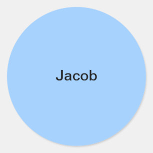 Jacob Light Blue Kids Name Aufkleber Personalisier