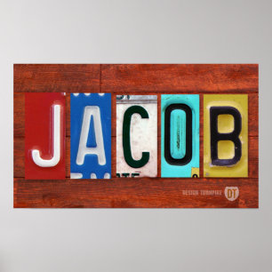 JACOB-Lizenzschild Namensschild-Plakat Poster