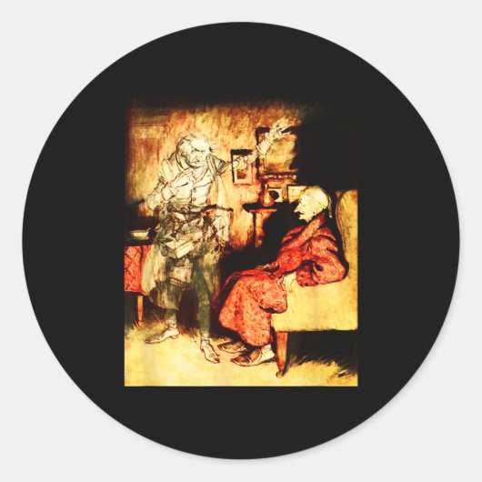 Jacob Marley Ghost Scrooge Bah Humbug Christmas Ca Runder Aufkleber (Vorderseite)
