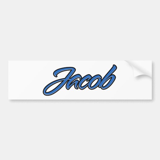 Jacob Name blue Aufkleber Sticker Autoaufkleber (Vorne)