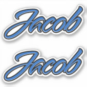 Jacob Name blue Aufkleber Sticker Stickerset (Vorderseite)
