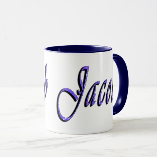 Jacob Name Logo, Tasse (VorderseiteRechts)