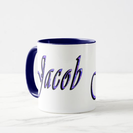 Jacob Name Logo, Tasse (Vorderseite Links)