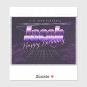 Jacob Name Vorname lila retro Sticker Geburtstag (Blatt)