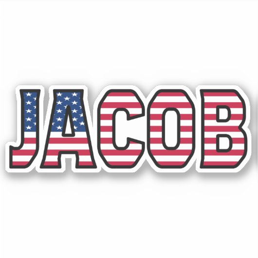 Jacob Name Vorname USA Sticker Stickerset (Vorderseite)