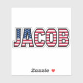 Jacob Name Vorname USA Sticker Stickerset (Blatt)