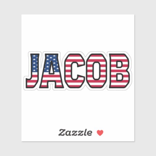 Jacob Name Vorname USA Sticker Stickerset (Blatt)