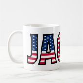 Jacob Name Vorname USA styled Tasse Kaffeetasse (Links)