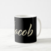 Jacob Name whitegold Tasse Teetasse Kaffeetasse (VorderseiteRechts)
