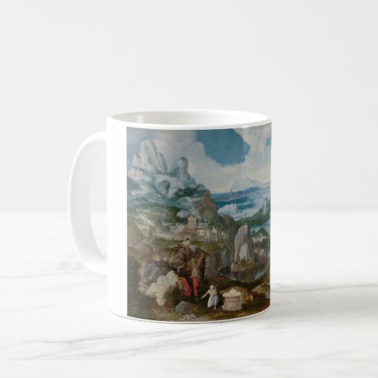 Jacob Patinir - Landschaft mit dem Heiligen Dom Kaffeetasse (Vorderseite Links)