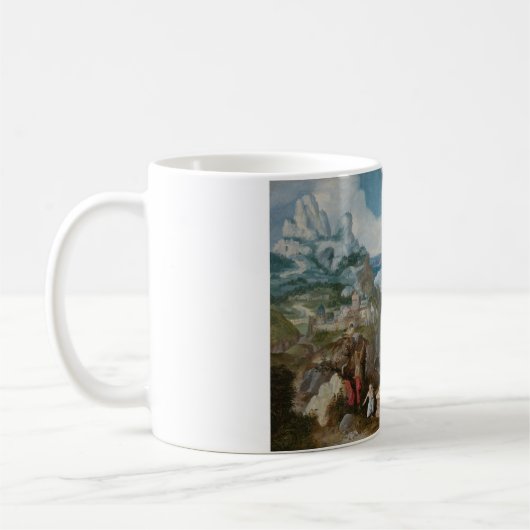 Jacob Patinir - Landschaft mit dem Heiligen Dom Kaffeetasse (Links)