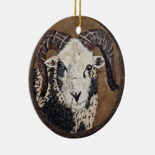 Jacob Sheep Doppelseitiges Ornament (Rechts)