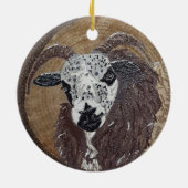 Jacob Sheep Doppelseitiges Ornament (Hinten)
