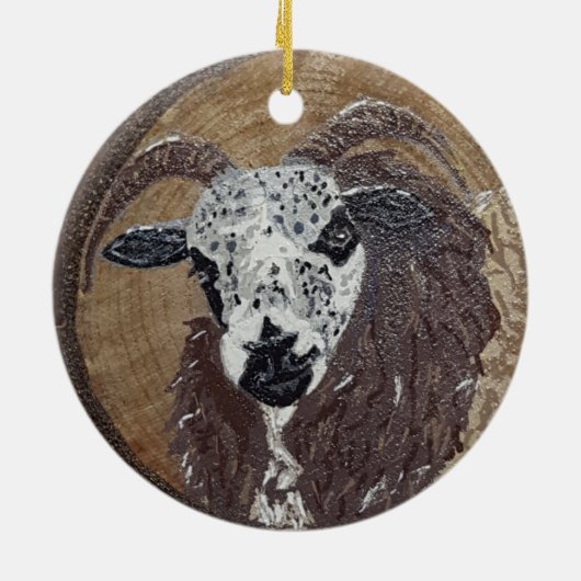Jacob Sheep Doppelseitiges Ornament (Hinten)