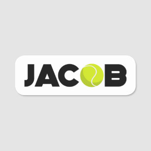 Jacob Tennis Name Tag Namensschild