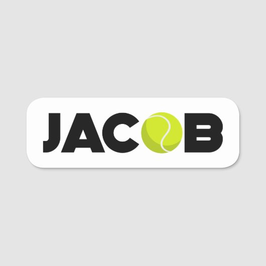 Jacob Tennis Name Tag Namensschild (Vorderseite)
