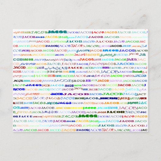 Jacob Text Design II Postkarte (Vorderseite)