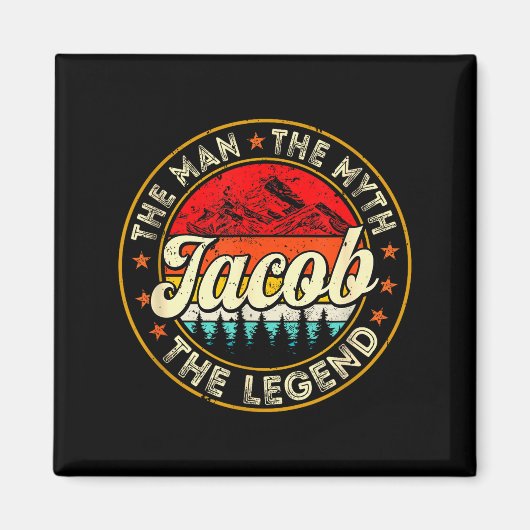 Jacob The Man The Myth The Legend D Name Magnet (Vorne)