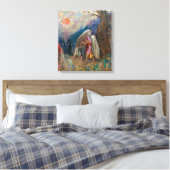 Jacob und der Engel | Odilon Redon | Leinwanddruck (Insitu (Schlafzimmer))