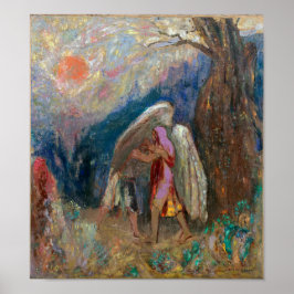 Jacob und der Engel | Odilon Redon | Poster