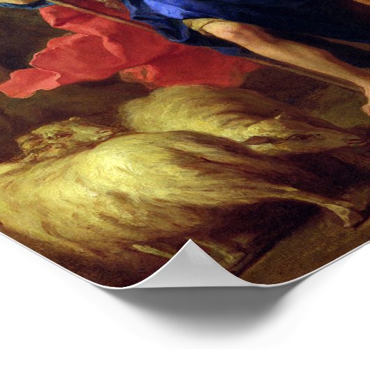 Jacob und Laban, vor 1737 Poster (Ecke)