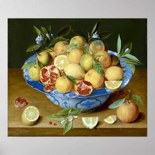 Jacob van Hulsdonck Still Life with Lemons, Orange Poster (Vorne)