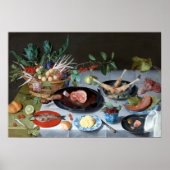 Jacob van Hulsdonck Still Life with Meat, Fish Poster (Vorne)
