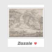 Jacob van Ruisdael - Hütten zwischen Bäumen Aufkleber (Blatt)