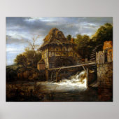 Jacob van Ruisdael Two Undershot Watermills Poster (Vorne)