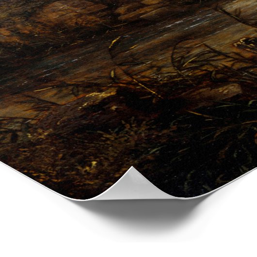 Jacob van Ruisdael Two Undershot Watermills Poster (Ecke)