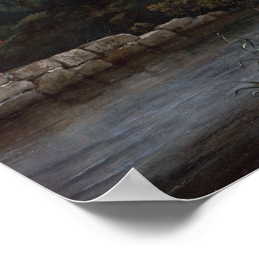 Jacob van Ruisdael Two Watermills Poster (Ecke)