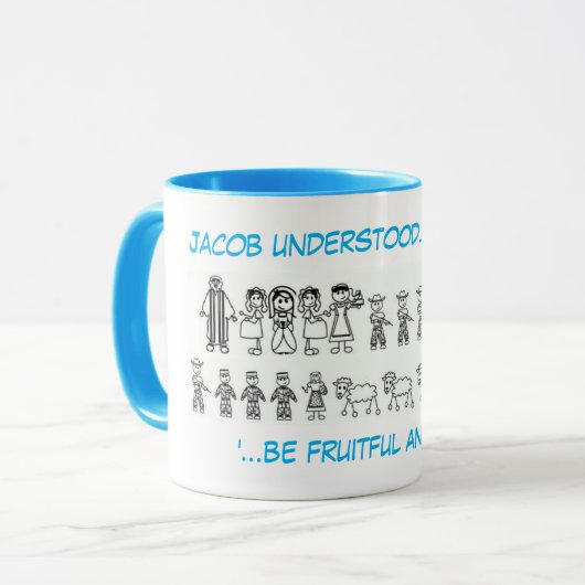 Jacob verstand ... zwei Töne Kaffee Tasse. Tasse (Vorderseite Links)