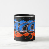 Jacob Vorname Name Graffiti blue orange Tasse (Zentrum)