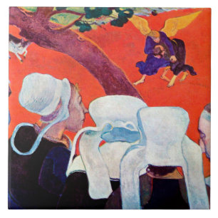 Jacob Wrestling mit dem Engel, Gauguin Fliese