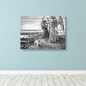 Jacob Wrestling With The Angel Gustave Dore 1855 Leinwanddruck (Insitu (Holzboden))
