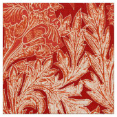 Jacobean Blumen-Damast, Mandarine und Hellorangees Stoff (Nahaufnahme)