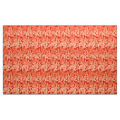 Jacobean Blumen-Damast, Mandarine und Hellorangees Stoff (Yard (91,4 cm))