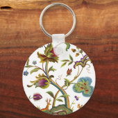 Jacobean Crewel Embroidery Tree of Life Schlüsselanhänger (Vorderseite)