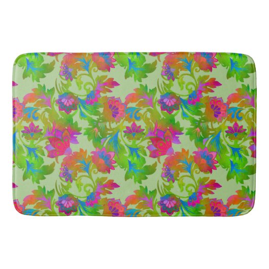 Jacobean Floral Twist Kreide Badematte (Vorderseite)