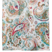 Jacobean seamless pattern. Flowers background, eth Duschvorhang (Vorderseite)