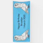 Jacobin-Taube-Cartoon Banner (Vertikal)