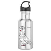 Jacobin-Taube-Cartoon Edelstahlflasche (Vorderseite)