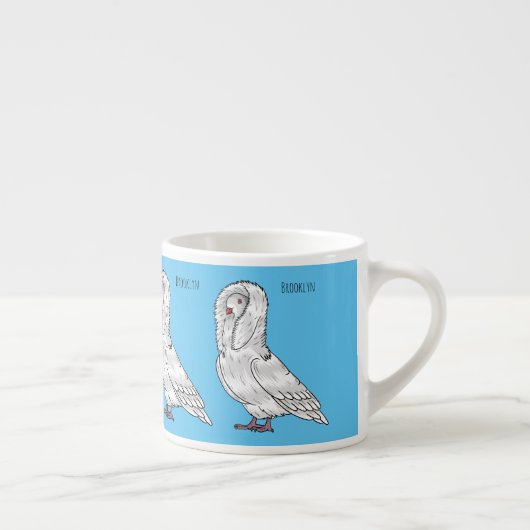 Jacobin-Taube-Cartoon Espressotasse (Rechts)