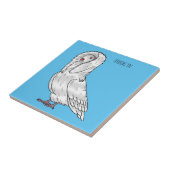 Jacobin-Taube-Cartoon Fliese (Seite)